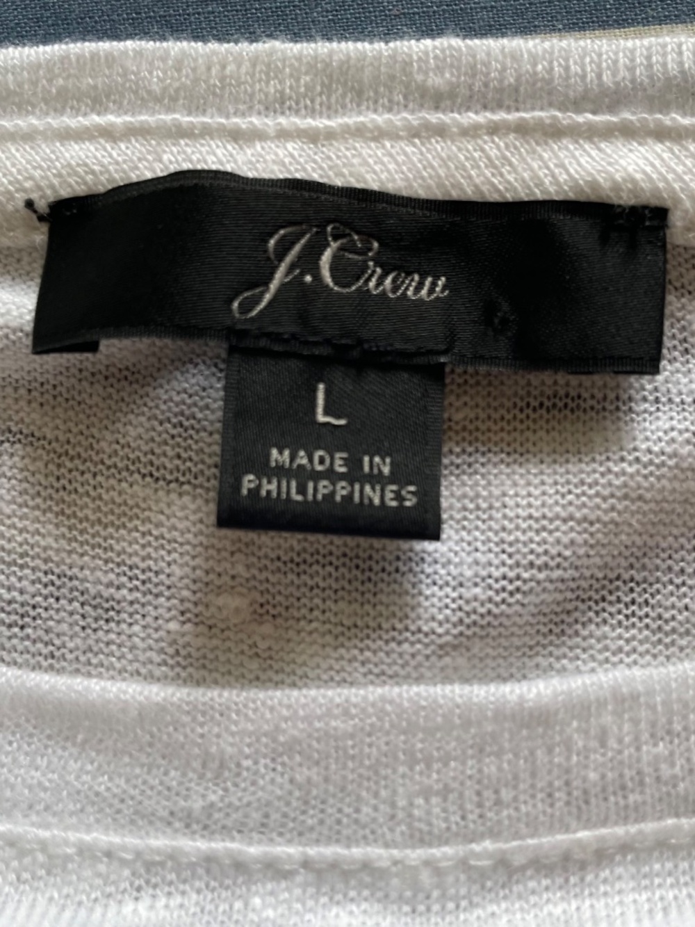J.Crew 100% linen ruffle back peplum top in white, size large - Picture 3 of 6